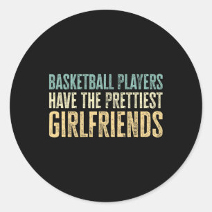 Happy Valentine's Day Fun Bysketbyll Player Valent Classic Round Sticker