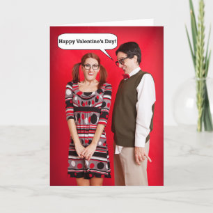 Happy Valentine's Day Funny Awkward Couple Holiday Card