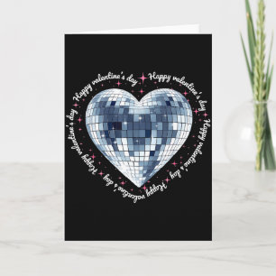 Happy Valentines Day Funny Coquette Diamond Disco Card