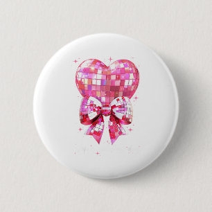 Happy Valentine's Day Funny Coquette Disco Ball He 6 Cm Round Badge