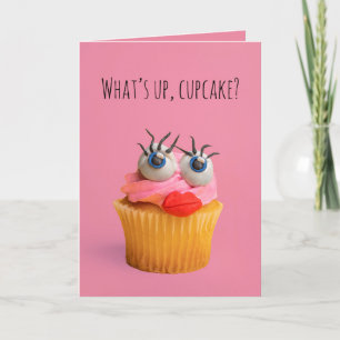Happy Valentine's Day Funny Cupcake Humour Holiday Card