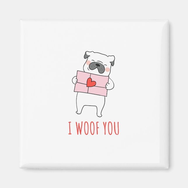 Happy Valentine's Day -Funny Dog Valentine Quotes  Magnet (Front)