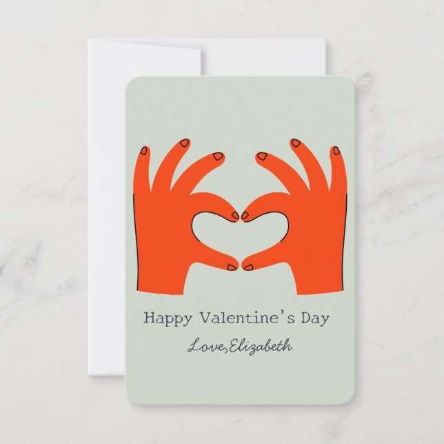 happy valentines Day Funny Red  Card (Front)