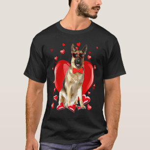 Happy Valentines Day German Shepherd Dog T-Shirt