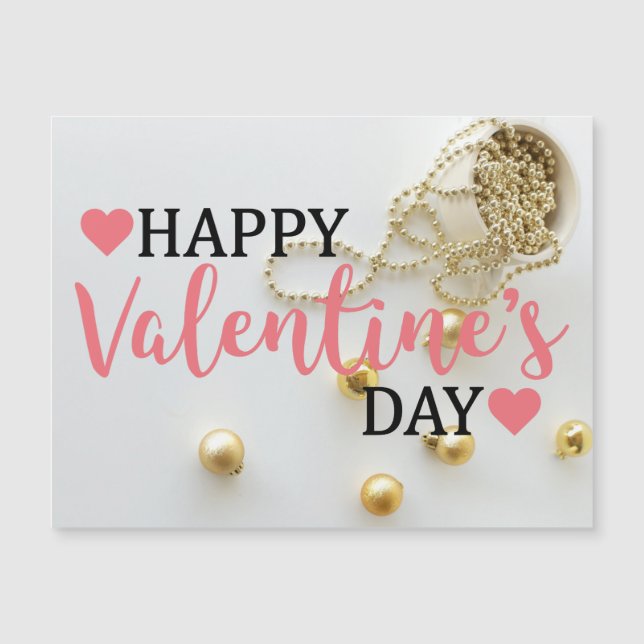 Happy Valentine's day gift postcard | golden 2024 (Front)