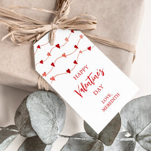 Happy Valentine's Day Gift Tag, Heart String Gift Tags