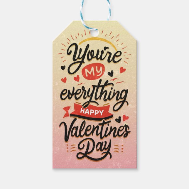 Happy Valentine's Day Gift Tags (Front)