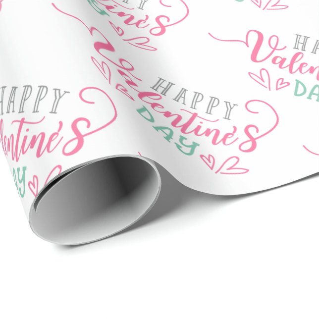 Happy Valentine's Day Gift Wrapping Paper (Roll Corner)