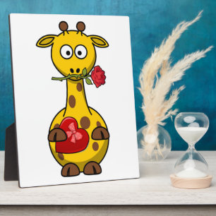 "HAPPY VALENTINE'S DAY" GIRAFFE PLAQUE