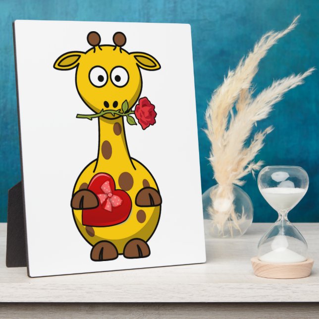 "HAPPY VALENTINE'S DAY" GIRAFFE PLAQUE (Side)
