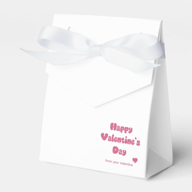 Happy Valentine's Day Glitter Favour Box (Front Side)