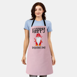 Happy Valentine's Day Gnome Apron