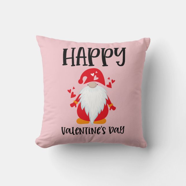 Happy Valentine's Day Gnome Cushion (Front)