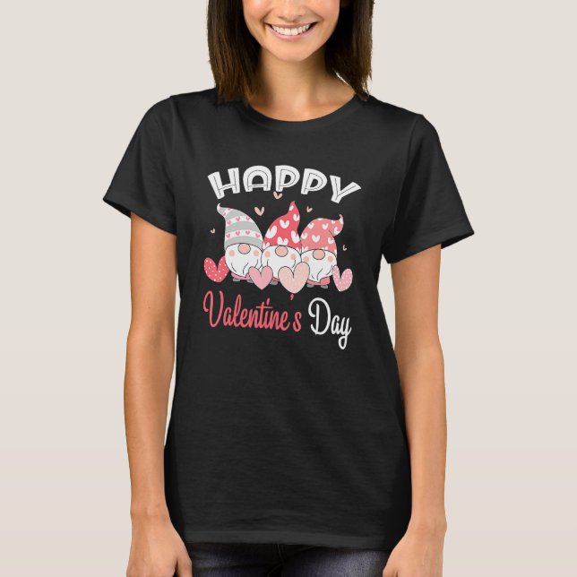 Happy Valentine's Day Gnome Heart For Women Men Co T-Shirt (Front)