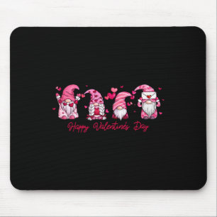 Happy Valentine's Day Gnome With Heart Cute Gnome Mouse Pad
