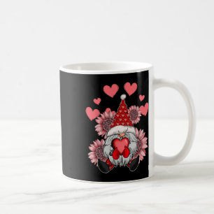 Happy Valentine's Day Gnome With Leopard Sunflower Coffee Mug