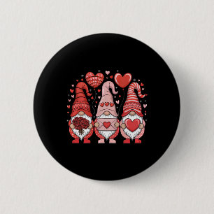 Happy Valentine's Day Gnomes Heart Cute Love Valen 6 Cm Round Badge