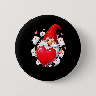 Happy Valentine's Day Gnomes Love Heart 6 Cm Round Badge