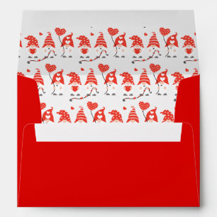Happy Valentines Day Gnomes Red Envelope