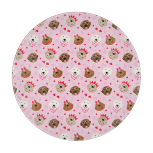 Happy Valentines Day Golden Retriever Dogs Cutting Board