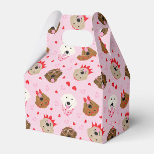 Happy Valentines Day Golden Retriever Dogs Favour Box