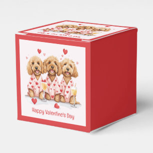 Happy Valentines Day Goldendoodle Dogs Favour Box