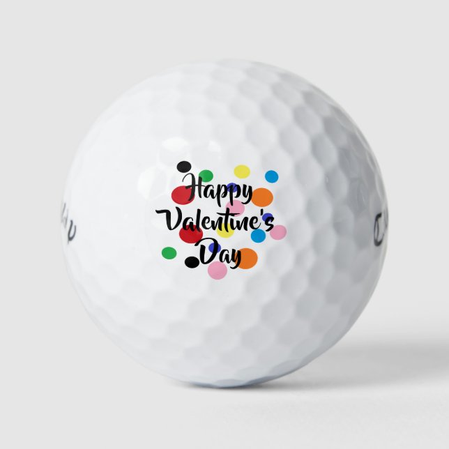 Happy Valentine's Day Golf Balls (Front)
