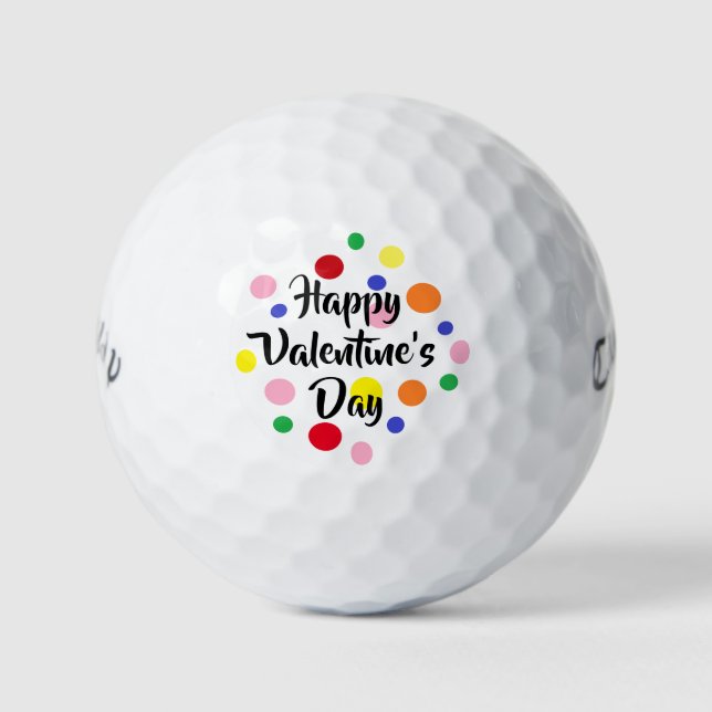 Happy Valentine's Day Golf Balls (Front)