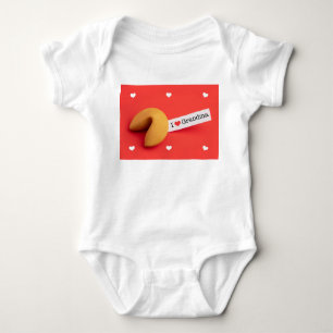 Happy Valentine's Day Grandma Fortune Cookie   Baby Bodysuit
