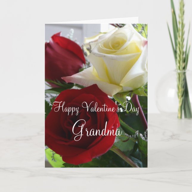 Happy Valentine's Day Grandma OR Grandpa! Holiday Card (Front)