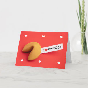 Happy Valentine's Day Grandpa Fortune Cookie  Holiday Card