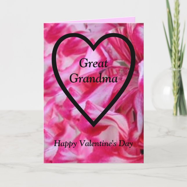 Happy Valentine's Day Great Grandma Holiday Card (Front)