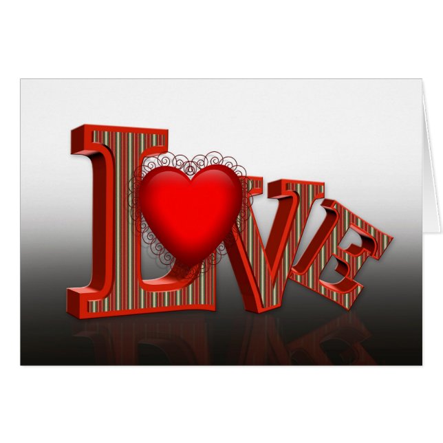 Happy Valentine's Day greeting card (Front Horizontal)