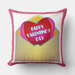 "HAPPY VALENTINE'S DAY" GREETING CARD CUSHION
