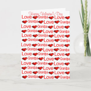 Happy Valentine's Day Greeting Card Grandpa Heart