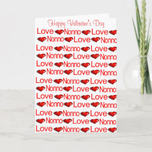 Happy Valentine's Day Greeting Card Nono Red Heart