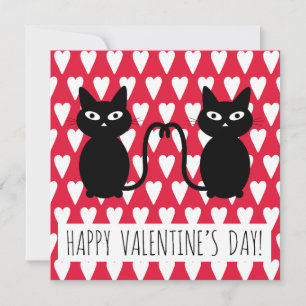 Happy Valentine's Day - Greeting Card with Cats