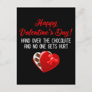 Happy Valentine's Day! Hand Over The Chocolate Postcard
