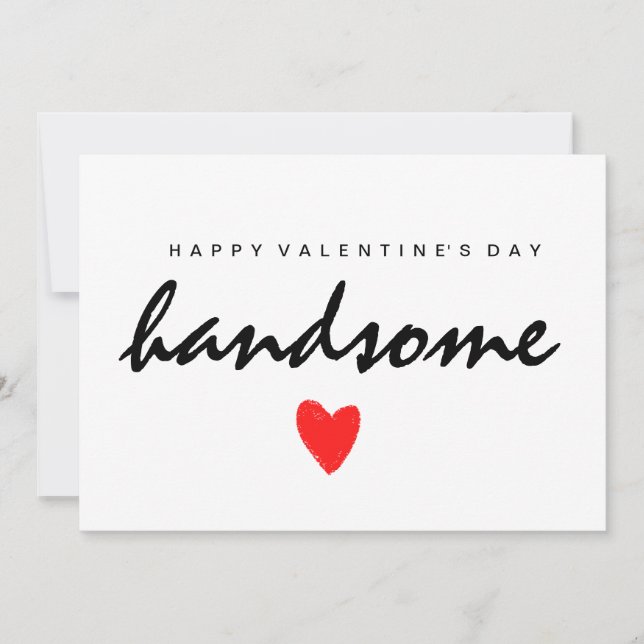 Happy Valentine's Day Handsome Card (Front)