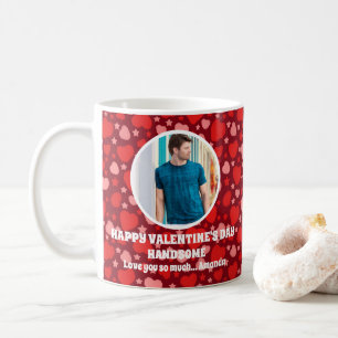 Happy Valentine's Day Handsome Personalised Photo Coffee Mug