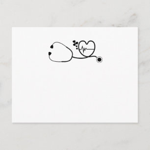 Happy Valentine's Day Heart Beats Nurse Gift Holiday Postcard
