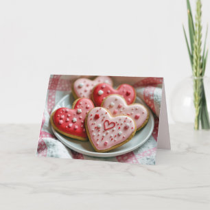 Happy Valentine's Day Heart Cookies Card