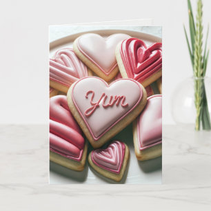 Happy Valentine's Day Heart Cookies Holiday Card