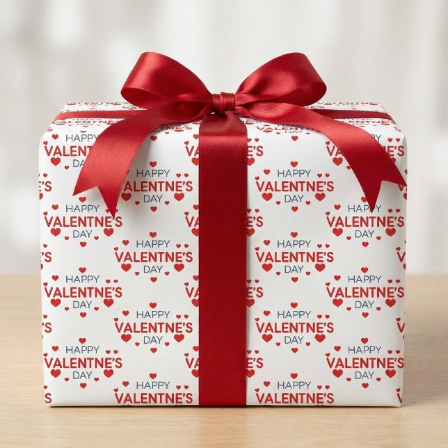Happy Valentine's Day Heart Gift Wrap (Happy Valentine's Day Heart Gift Wrap)