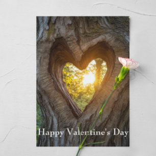 Happy Valentine's Day Heart in Tree Postcard