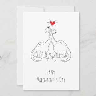 Happy Valentine's Day Heart Love Dinosaurs Holiday