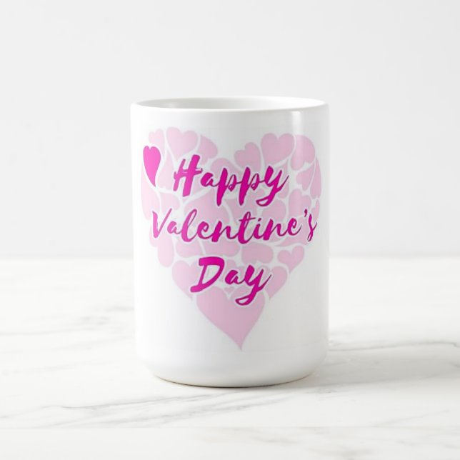 "HAPPY VALENTINE'S DAY" HEART MAGIC MUG (Center)