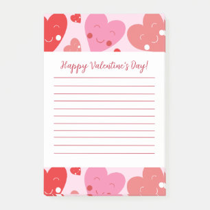 Happy Valentine's Day Heart Post-it Notes