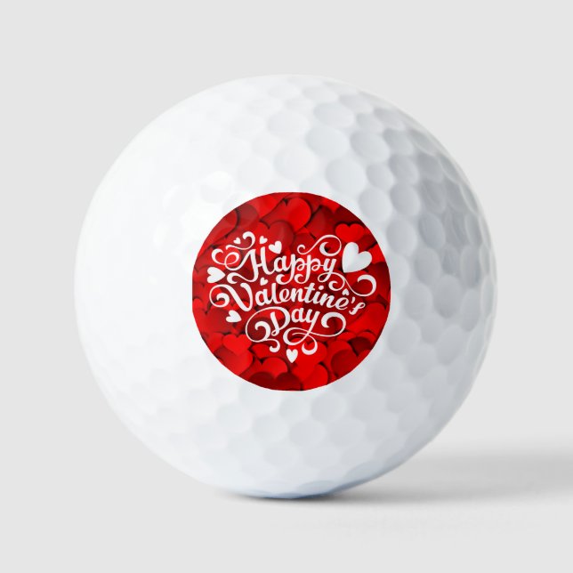 Happy Valentine's Day Heart Shape-23803 Golf Balls (Front)