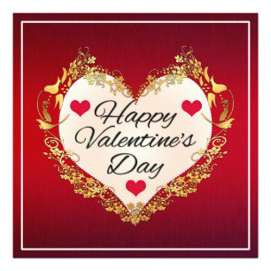 Happy Valentine's Day Heart Shape-47949 Photo Print